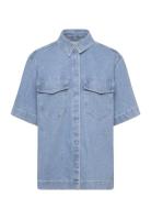 Onlsophie Over S/S Dnm Shirt Blue ONLY
