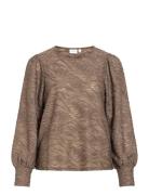 Vifina L/S O-Neck Top - Noos Brown Vila