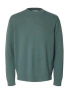Slhreuben Ls Knit Relaxed Crew Neck Green Selected