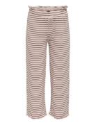 Kmgmaude Life Stripe Wide Pant Jrs Noos Beige Kids Only