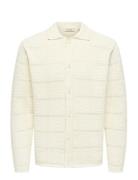 Onsbart Life Rlx 5 Ls Shirt Knit Cream ONLY & SONS