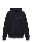 Hooded Zip Sweatshirt Navy Fred Perry