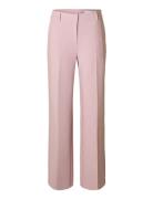 Slwrita Mw Wide Pant Mel Noos Pink Selected