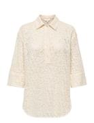 Onlrao 3/4 Lace Shirt Wvn Cs Cream ONLY