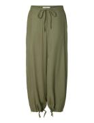 Slfbeatrice Mw Wide Pant B Khaki Selected