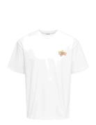 Onsfred Life Rlx Ss Print Tee Noos White ONLY & SONS