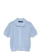 Vmdaria Ss Pol Ck Cardigan Blue Vero Moda