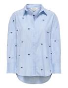 Onloregon Zeidi Ls Bow Shirt Wvn Blue ONLY