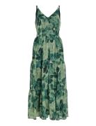 Viflorie S/L V-Neck Ankle Layer Dress/Dc Green Vila
