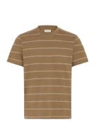 Cflie 0256 Striped Slub Tee Khaki Casual Friday