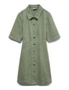 Vmdaisy 2/4 Short Denim Dress Noos Khaki Vero Moda