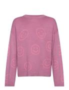 Kogmontana Ls Jq Loose O-Neck Cp Knt Pink Kids Only