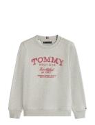 Tommy Faded Print Sweatshirt Grey Tommy Hilfiger