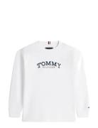 Monotype Print T-Shirt Ls White Tommy Hilfiger
