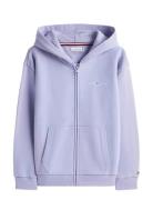 Mini Corp Zip Through Hoodie Purple Tommy Hilfiger