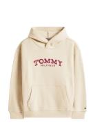 Monotype Print Hoodie Cream Tommy Hilfiger