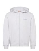 Jjcollege Logo Sweat Zip Hood Grey Jack & J S