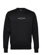 Embroidered Sweatshirt Black Fred Perry