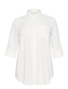 Kcnana Shirt Tunic White Kaffe Curve