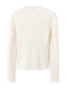 Textured Crepe Top Cream Mango
