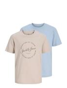 Jjgrayson Tee Ss Crew Neck 2Pk Mp Jnr Blue Jack & J S