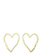 Studs Big Open Heart Gold My Jewellery
