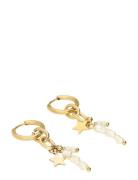 Earrings Star & Three Pearls Gold My Jewellery