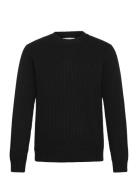 Soft Knit Chunky Crewneck Sweater Black Organic Basics