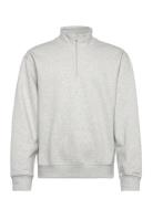 Weekend Half Zip Sweatshirt Grey Organic Basics