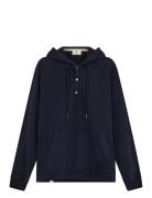 Aktoni Basic Hoodie Sweat Navy Anerkjendt