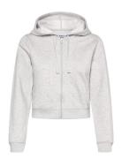 Weekend Crop Zip Hoodie Grey Organic Basics
