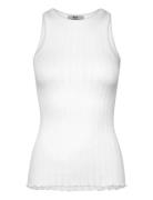 Rmwbardot Sl Tank Top White RM By Rosemunde