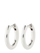 Charm Small Hoop Earrings Silver-Plated Silver Pilgrim