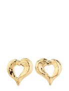 Tide Heart Earrings Gold-Plated Gold Pilgrim