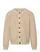 Knitted Classic Rib Cardigan Beige Copenhagen Colors