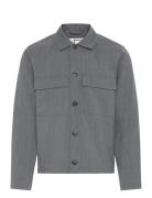 Cfgrahn 0254 Striped Shacket Grey Casual Friday
