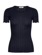 Rmwbardot Ss T-Shirt Navy RM By Rosemunde