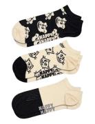 3-Pack Pets Low Socks Black Happy Socks