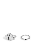 Pcmanna Ring 2-Pack Pp Silver Pieces