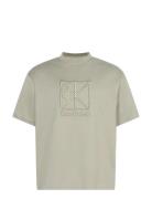 Ss Rlxd Premium Interlock Emblem Beige Calvin Klein