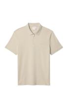 Ss Slim Supima Zip Polo Beige Calvin Klein