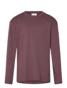 Basic O-Neck Tee L/S Burgundy Enkel Studio