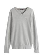 Essential Cotton V Neck Grey Tommy Hilfiger