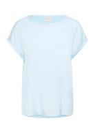 Kcmille Wing Sl Blouse Blue Kaffe Curve