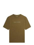 Ss Logo Tee Khaki Tommy Hilfiger