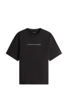 Ss Logo Tee Black Tommy Hilfiger