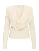 Gzlaily Ls Top Cream Gestuz