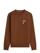 Tommy Embro Flag Sweatshirt Brown Tommy Hilfiger