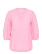 Kcpenelopia Blouse Pink Kaffe Curve