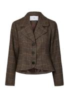 Yasthela Ls Wool Blend Short Jacket New Brown YAS